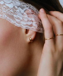 【silver925】Curve Hoop Pierce 10mm / カーブフープピアス10mm