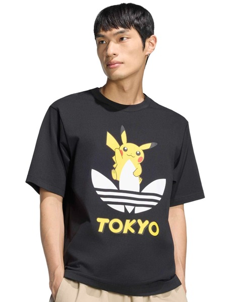 adidas(アディダス)の「adidas POKEMON TEE TOKYO3 / アディダス ポケモン T 東京3(Tシャツ/カットソー・メンズ・ブラック・XL/M/S/3XL/XXL)」の1枚目の写真