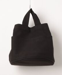 カシュカシュ cachecache / ポリコットンマルチポケット丸底トートバッグ