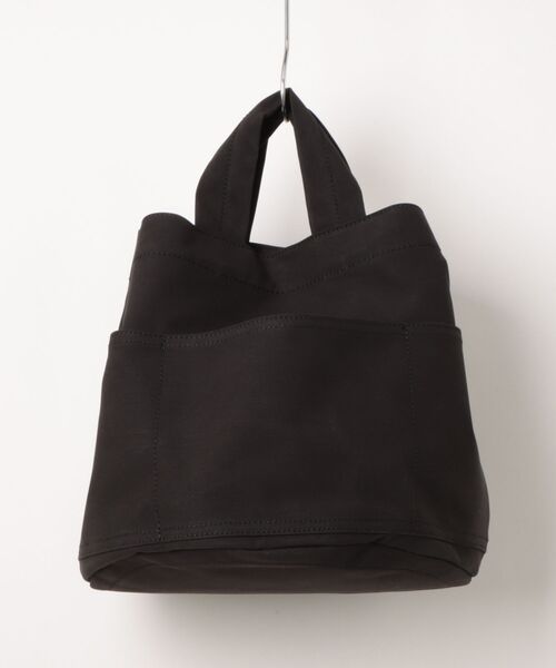 cache cache（カシュ カシュ）の「カシュカシュ cachecache / ポリコットンマルチポケット丸底トートバッグ（トートバッグ・レディース・ライトグレー/カーキ/ブラック・FREE）」の4枚目の写真