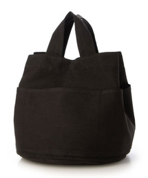 カシュカシュ cachecache / ポリコットンマルチポケット丸底トートバッグ