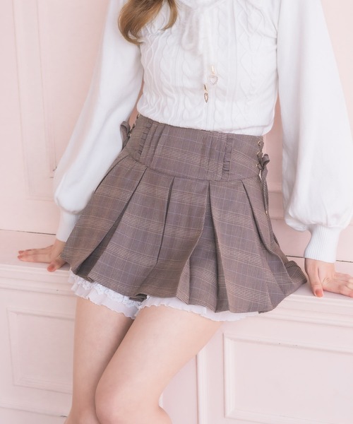 couture BY ROJITA(クチュールバイロジータ)の「【セットアップ対応】タックプリーツミニスカパン(スカート・レディース・ブラック/グレー/ブラウン・FREE)」の1枚目の写真