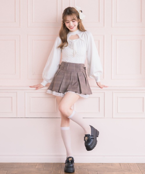 couture BY ROJITA(クチュールバイロジータ)の「【セットアップ対応】タックプリーツミニスカパン(スカート・レディース・ブラック/グレー/ブラウン・FREE)」の19枚目の写真