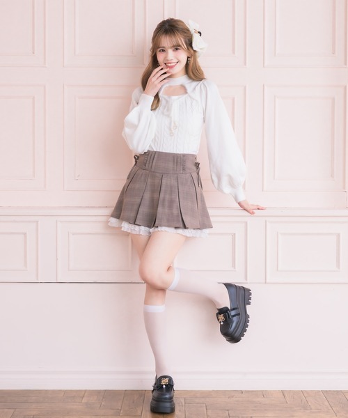 couture BY ROJITA(クチュールバイロジータ)の「【セットアップ対応】タックプリーツミニスカパン(スカート・レディース・ブラック/グレー/ブラウン・FREE)」の20枚目の写真