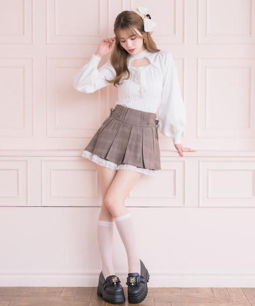 couture BY ROJITA(クチュールバイロジータ)の「【セットアップ対応】タックプリーツミニスカパン(スカート・レディース・ブラック/グレー/ブラウン・FREE)」の22枚目の写真