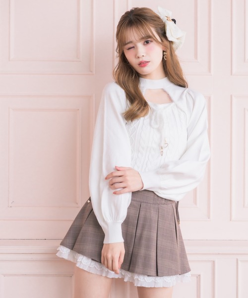 couture BY ROJITA(クチュールバイロジータ)の「【セットアップ対応】タックプリーツミニスカパン(スカート・レディース・ブラック/グレー/ブラウン・FREE)」の15枚目の写真