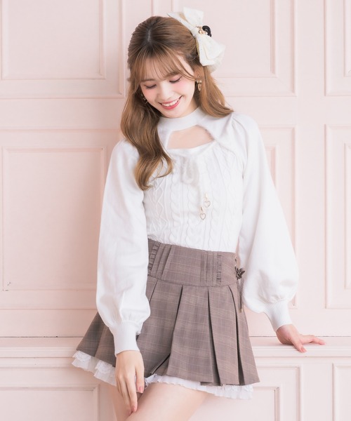 couture BY ROJITA(クチュールバイロジータ)の「【セットアップ対応】タックプリーツミニスカパン(スカート・レディース・ブラック/グレー/ブラウン・FREE)」の14枚目の写真