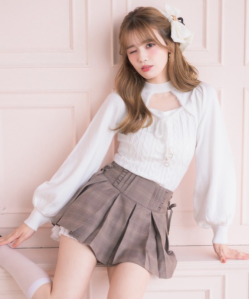 couture BY ROJITA(クチュールバイロジータ)の「【セットアップ対応】タックプリーツミニスカパン(スカート・レディース・ブラック/グレー/ブラウン・FREE)」の18枚目の写真