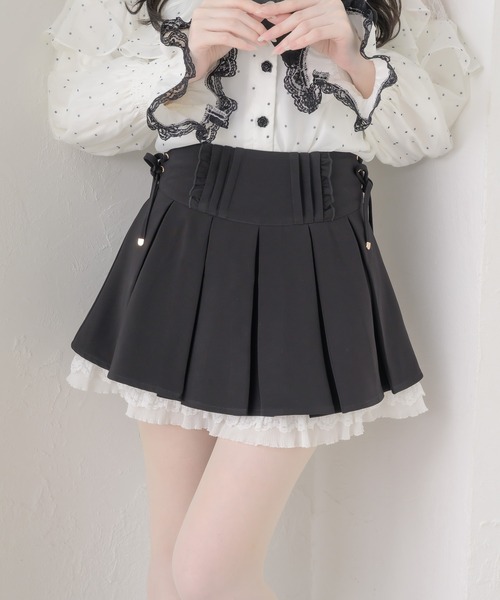 couture BY ROJITA(クチュールバイロジータ)の「【セットアップ対応】タックプリーツミニスカパン(スカート・レディース・ブラック/グレー/ブラウン・FREE)」の5枚目の写真