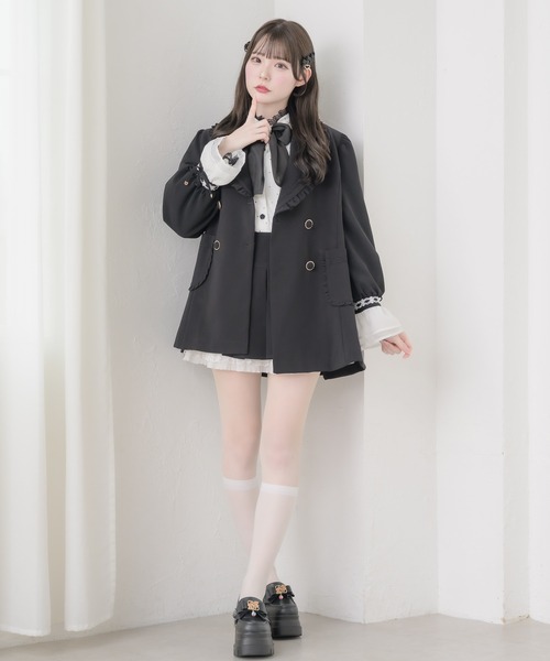 couture BY ROJITA(クチュールバイロジータ)の「【セットアップ対応】タックプリーツミニスカパン(スカート・レディース・ブラック/グレー/ブラウン・FREE)」の7枚目の写真