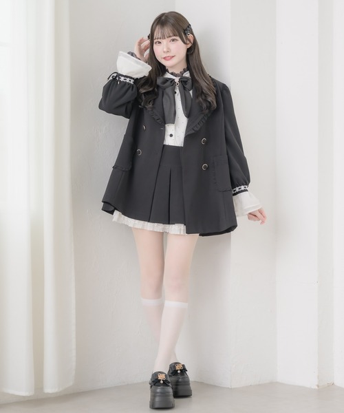 couture BY ROJITA(クチュールバイロジータ)の「【セットアップ対応】タックプリーツミニスカパン(スカート・レディース・ブラック/グレー/ブラウン・FREE)」の8枚目の写真