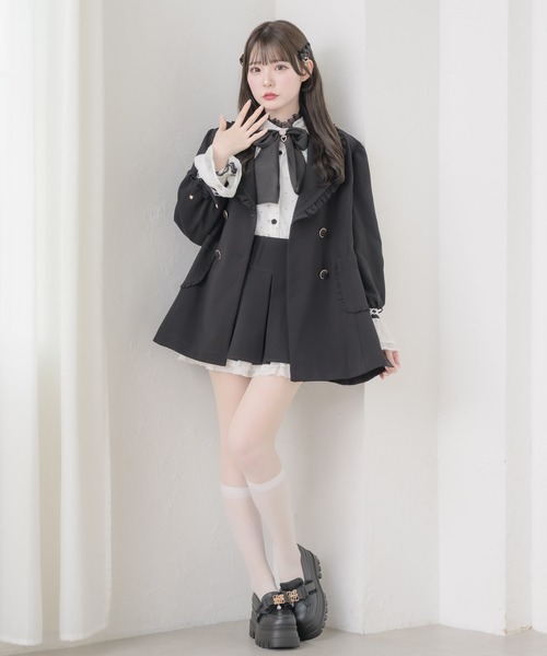 couture BY ROJITA(クチュールバイロジータ)の「【セットアップ対応】タックプリーツミニスカパン(スカート・レディース・ブラック/グレー/ブラウン・FREE)」の9枚目の写真