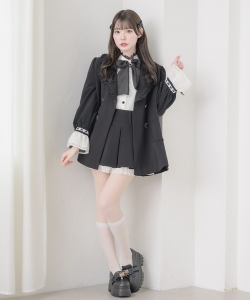 couture BY ROJITA(クチュールバイロジータ)の「【セットアップ対応】タックプリーツミニスカパン(スカート・レディース・ブラック/グレー/ブラウン・FREE)」の10枚目の写真