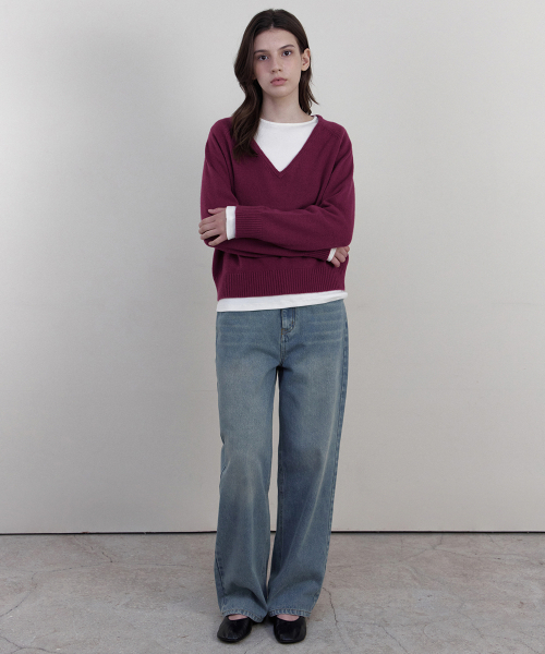 WEDNESDAYOASISFORWOMEN(ウェンズデー オアシス フォー ウーマン)の「スラブサンド セミワイド デニムパンツ_BLUE(WCB6PT04)(デニムパンツ・レディース・ブルー・MEDIUM/SMALL)」の4枚目の写真