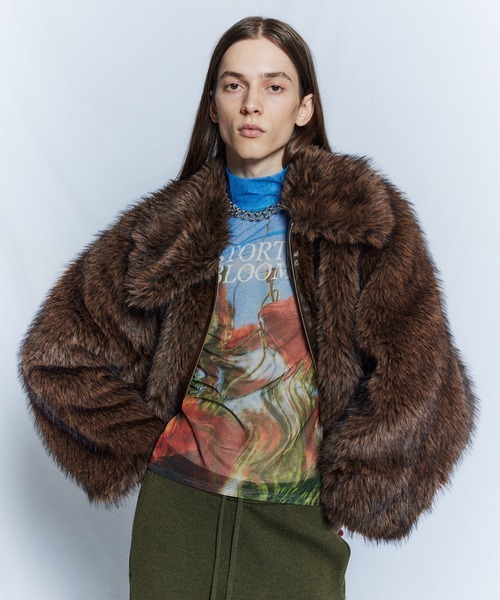 MAISON SPECIAL(メゾンスペシャル)の「【26WINTER PRE-ORDER】DISTORETED BLOOM Logo Sheer Top/DISTORETED BLOOMロゴシアートップ(Tシャツ/カットソー・レディース・ピンク/イエロー/ブルー・FREE)」の11枚目の写真