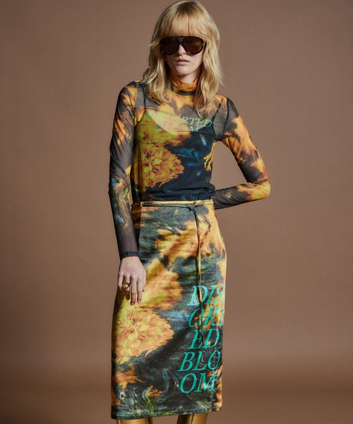 MAISON SPECIAL(メゾンスペシャル)の「【26WINTER PRE-ORDER】DISTORETED BLOOM Logo Sheer Top/DISTORETED BLOOMロゴシアートップ(Tシャツ/カットソー・レディース・ピンク/イエロー/ブルー・FREE)」の17枚目の写真