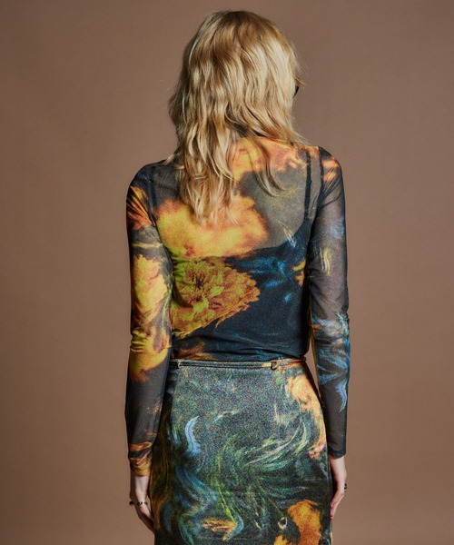 MAISON SPECIAL(メゾンスペシャル)の「【26WINTER PRE-ORDER】DISTORETED BLOOM Logo Sheer Top/DISTORETED BLOOMロゴシアートップ(Tシャツ/カットソー・レディース・ピンク/イエロー/ブルー・FREE)」の20枚目の写真