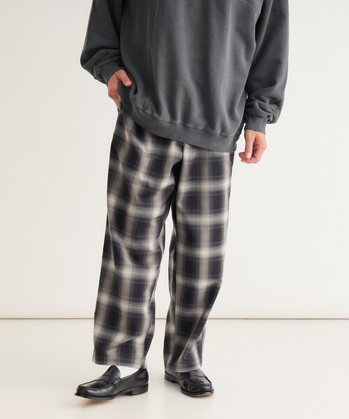BACK NUMBER(バックナンバー)の「《ウエストゴム》TRヘリンボンチェックパンツ(その他パンツ・メンズ・ブラック系/ダークブラウン系・04/06/05)」の1枚目の写真