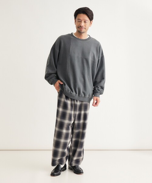 BACK NUMBER(バックナンバー)の「《ウエストゴム》TRヘリンボンチェックパンツ(その他パンツ・メンズ・ブラック系/ダークブラウン系・04/06/05)」の6枚目の写真
