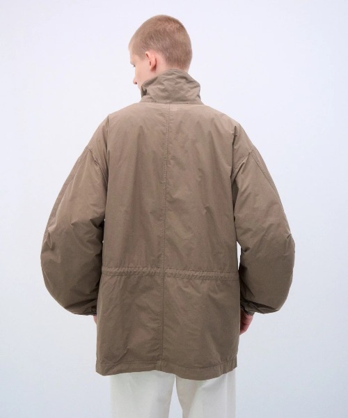 ATON（エイトン）の「【ATON】AIR WEATHER SHORT MODS COAT（モッズコート・メンズ・ブラック/キャメル・6/4/2）」の9枚目の写真