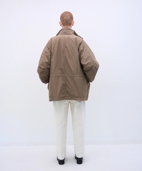 ATON（エイトン）の「【ATON】AIR WEATHER SHORT MODS COAT（モッズコート・メンズ・ブラック/キャメル・6/4/2）」の12枚目の写真