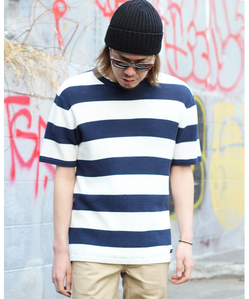 schott（ショット）の「Schott/ショット/THERMAL KNIT BORDER T SHIRT