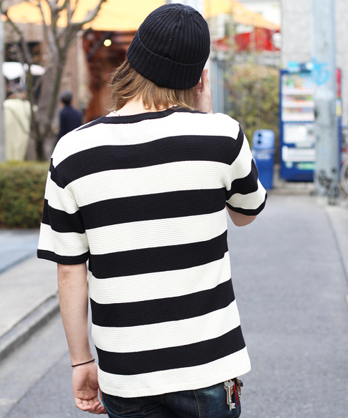 schott（ショット）の「Schott/ショット/THERMAL KNIT BORDER T SHIRT