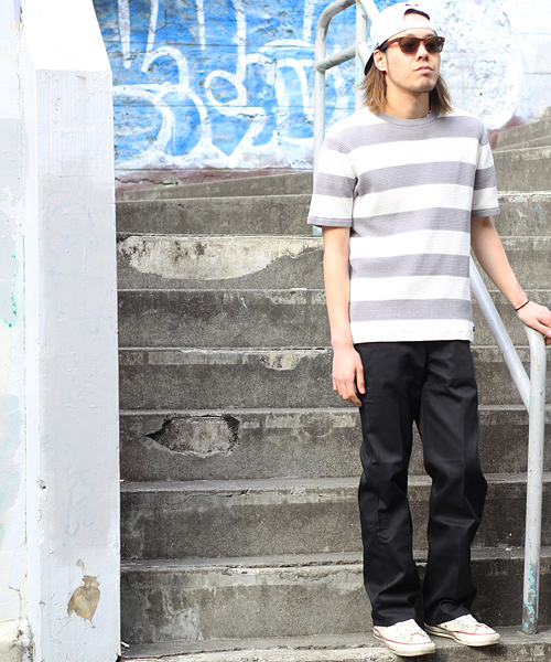 schott（ショット）の「Schott/ショット/THERMAL KNIT BORDER T SHIRT