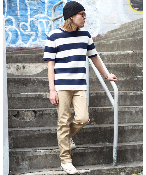 schott（ショット）の「Schott/ショット/THERMAL KNIT BORDER T SHIRT