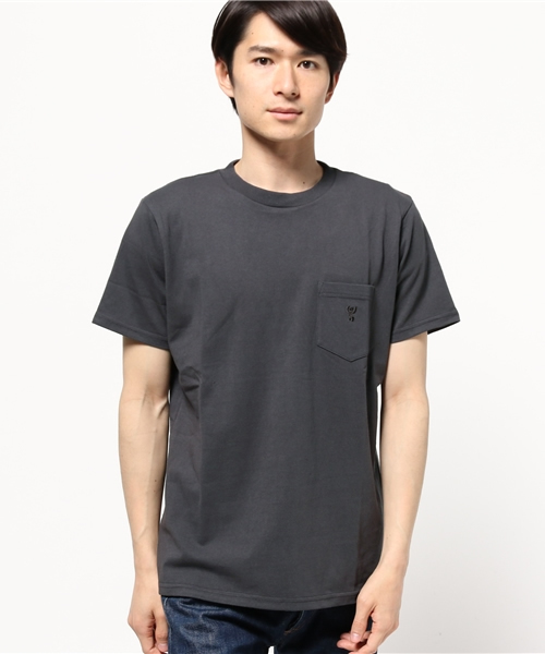 coen（コーエン）の「USAコットンクルーネックポケットTシャツ●（Tシャツ/カットソー・メンズ・オリーブ/ネイビー/ブラック/ホワイト/ベージュ/ライトブルー・SMALL/X-LARGE/MEDIUM/LARGE）」の8枚目の写真