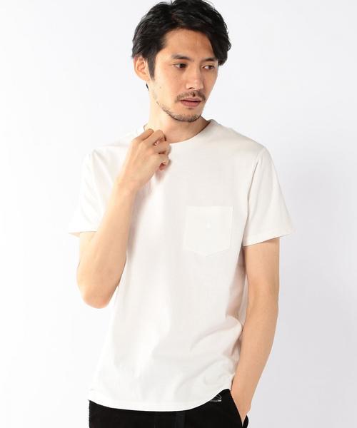 coen（コーエン）の「USAコットンクルーネックポケットTシャツ●（Tシャツ/カットソー・メンズ・オリーブ/ネイビー/ブラック/ホワイト/ベージュ/ライトブルー・SMALL/X-LARGE/MEDIUM/LARGE）」の19枚目の写真