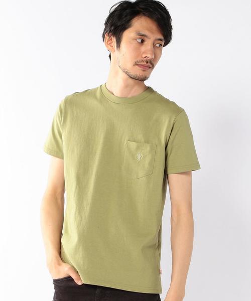 coen（コーエン）の「USAコットンクルーネックポケットTシャツ●（Tシャツ/カットソー・メンズ・オリーブ/ネイビー/ブラック/ホワイト/ベージュ/ライトブルー・SMALL/X-LARGE/MEDIUM/LARGE）」の13枚目の写真