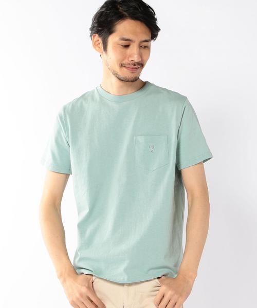 coen（コーエン）の「USAコットンクルーネックポケットTシャツ●（Tシャツ/カットソー・メンズ・オリーブ/ネイビー/ブラック/ホワイト/ベージュ/ライトブルー・SMALL/X-LARGE/MEDIUM/LARGE）」の15枚目の写真