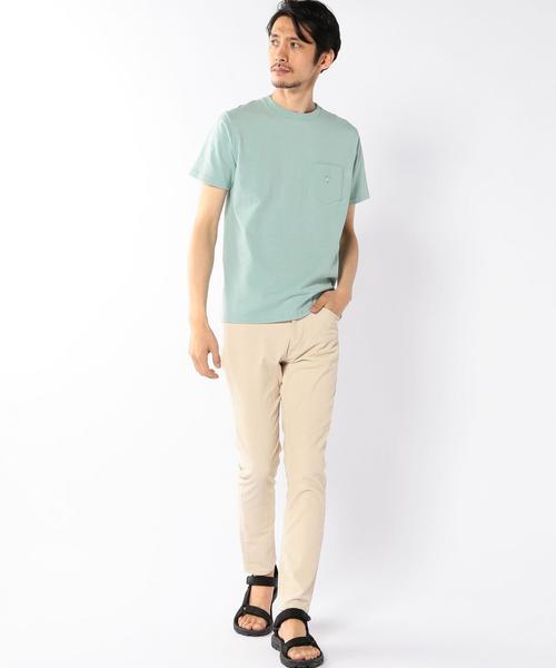 coen（コーエン）の「USAコットンクルーネックポケットTシャツ●（Tシャツ/カットソー・メンズ・オリーブ/ネイビー/ブラック/ホワイト/ベージュ/ライトブルー・SMALL/X-LARGE/MEDIUM/LARGE）」の16枚目の写真