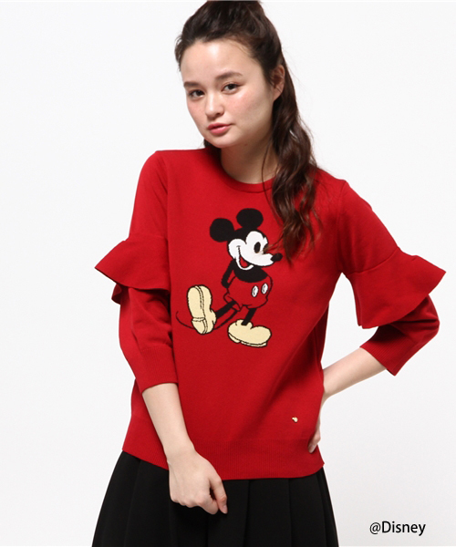 美品 TO BE CHIC ディズニー ミッキーマウス フレアスリーブ 