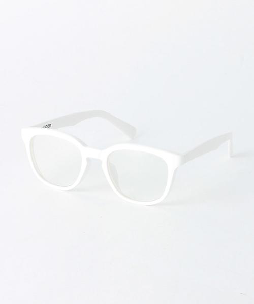 coen(コーエン)の「ウェリントンクリアレンズメガネ2(メガネ・メンズ・ホワイト/ブラック/ブラウン・フリー)」の1枚目の写真
