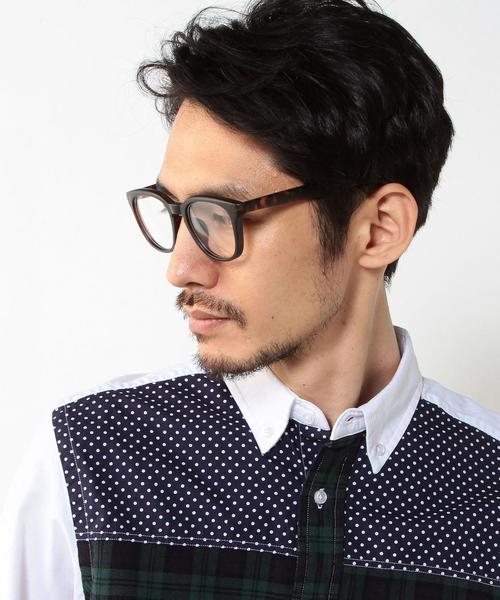 coen(コーエン)の「ウェリントンクリアレンズメガネ2(メガネ・メンズ・ホワイト/ブラック/ブラウン・フリー)」の11枚目の写真