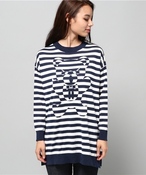 HYSTERIC GLAMOUR 編込ボーダー プルオーバー HYSTERIC GLAMOUR 編込ボーダー プルオーバー
