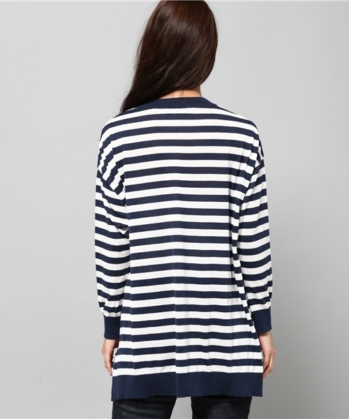 HYSTERIC GLAMOUR（ヒステリックグラマー）の「BEARボーダー編込 プルオーバー（ニット/セーター・レディース・ホワイト/ホワイト系その他/グレー系その他・FREE）」の6枚目の写真