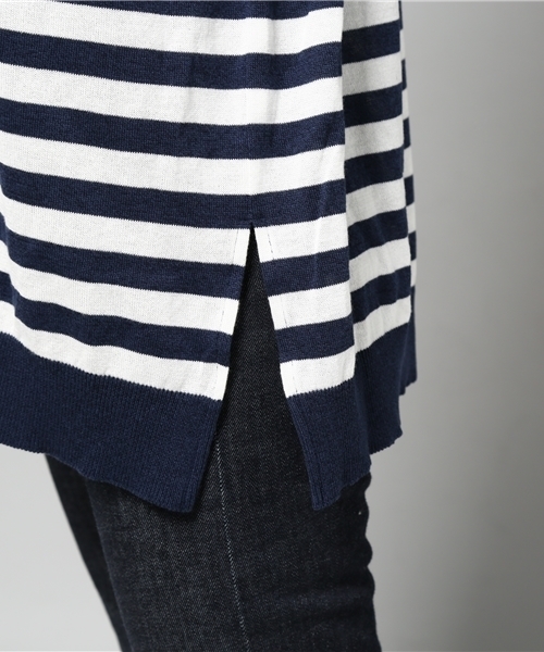 HYSTERIC GLAMOUR（ヒステリックグラマー）の「BEARボーダー編込 プルオーバー（ニット/セーター・レディース・ホワイト/ホワイト系その他/グレー系その他・FREE）」の9枚目の写真