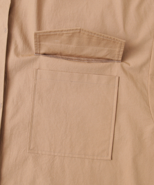 URBAN RESEARCH（アーバンリサーチ）の「UR ポケット付オーバーシャツワンピース（ワンピース・レディース・ブラック/モカ・FREE）」の13枚目の写真