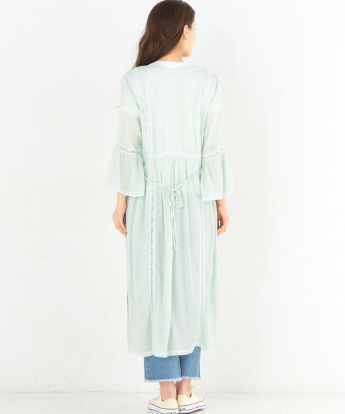 Another Edition（アナザーエディション）の「ガーゼヨウリュウレースロング/AEBC ガーゼヨウリュウLACE LONG◆（カーディガン/ボレロ・レディース・オフホワイト/レッド/ライム・FREE）」の7枚目の写真