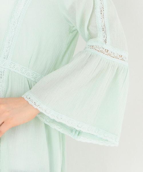 Another Edition（アナザーエディション）の「ガーゼヨウリュウレースロング/AEBC ガーゼヨウリュウLACE LONG◆（カーディガン/ボレロ・レディース・オフホワイト/レッド/ライム・FREE）」の5枚目の写真