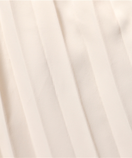 REAL CUBE（リアルキューブ）の「Hunch ウエストゴムシルキープリーツスカート（スカート・レディース・ネイビー/ピンクベージュ/ベージュ・M）」の7枚目の写真