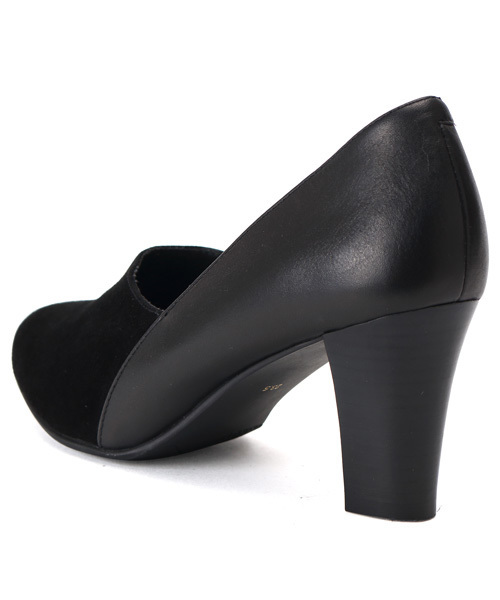 coca(ANDEX shoes product)(コカ)の「coca/コカ 甲深パンプス シューティ 本革切り替え 太めヒール 416014(パンプス・レディース・ブラック/グリーン/ベージュ・22.5cm/24.0cm/22.0cm/23.5cm/24.5cm/23.0cm)」の5枚目の写真