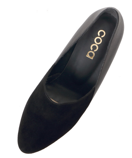 coca(ANDEX shoes product)(コカ)の「coca/コカ 甲深パンプス シューティ 本革切り替え 太めヒール 416014(パンプス・レディース・ブラック/グリーン/ベージュ・22.5cm/24.0cm/22.0cm/23.5cm/24.5cm/23.0cm)」の7枚目の写真