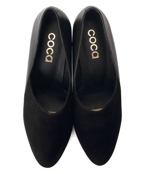 coca(ANDEX shoes product)(コカ)の「coca/コカ 甲深パンプス シューティ 本革切り替え 太めヒール 416014(パンプス・レディース・ブラック/グリーン/ベージュ・22.5cm/24.0cm/22.0cm/23.5cm/24.5cm/23.0cm)」の10枚目の写真