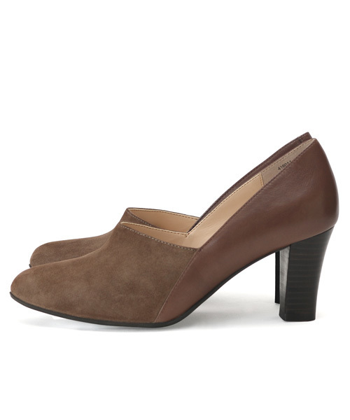coca(ANDEX shoes product)(コカ)の「coca/コカ 甲深パンプス シューティ 本革切り替え 太めヒール 416014(パンプス・レディース・ブラック/グリーン/ベージュ・22.5cm/24.0cm/22.0cm/23.5cm/24.5cm/23.0cm)」の12枚目の写真