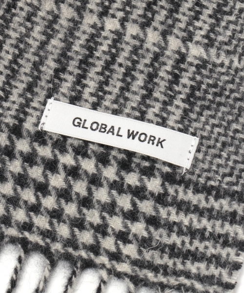GLOBAL WORK(グローバルワーク)の「カシミヤブレンドマフラー(柄)/729631(マフラー・メンズ・レッド/ベージュ/ダークグレー/イエロー/ブルー系その他/ダークブルー/ネイビー/カーキ/ライトブルー/グレー・FREE)」の15枚目の写真