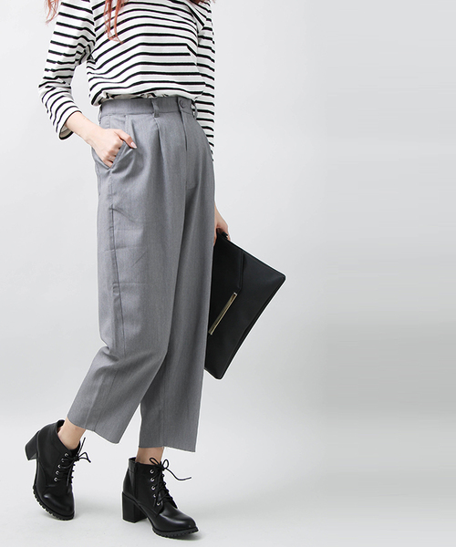 WEGO（ウィゴー）の「DISPARK/カットオフタックパンツ（その他パンツ・レディース・グレー/ピンク/ベージュ・FREE）」の21枚目の写真